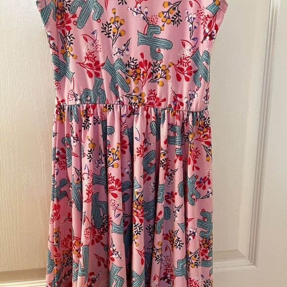 Dot Dot Smile Pink Floral Cactus Twirl Tank Dress Girls Size 5/6 - Picture 3 of 10